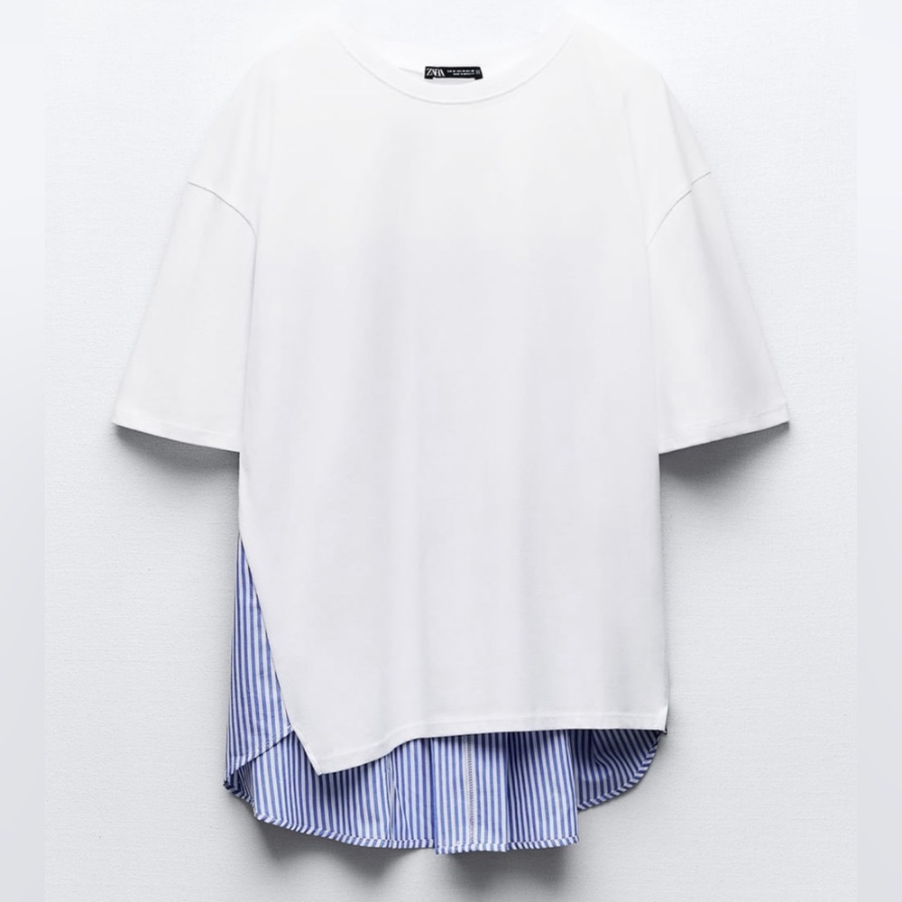 Women Striped Poplin T-Shirt